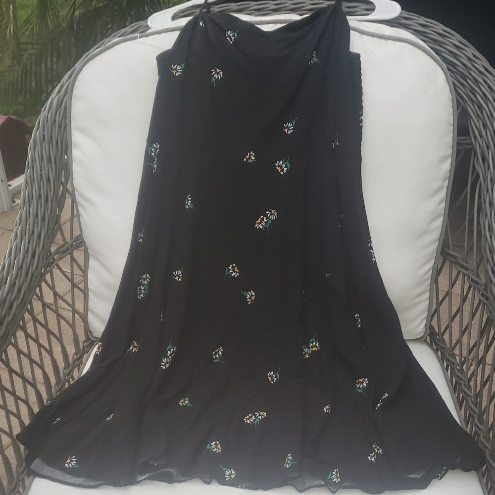 Black Floral Dress (L)